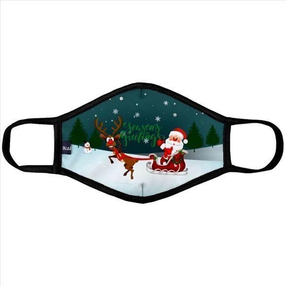 Any 2 for $13 or 4 $20 Santa Seasons Greetings Facemask - Picture 1 of 2